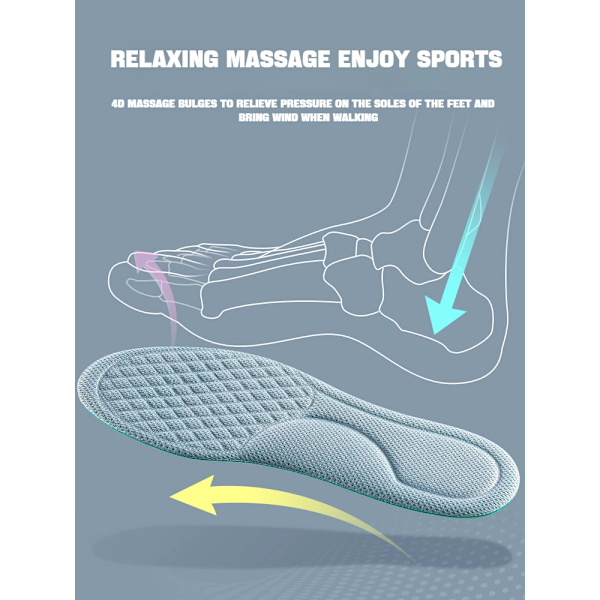 Arch Support Insoles for Feet Memory Foam Non Slip Shoe Pads Plantar Fasciitis Relief Orthopedic Shoes Insole Comfort Inserts