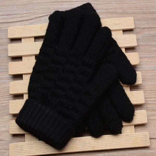 New Fashion Kids Thick Knitted Gloves Warm Winter Children Stretch Mittens Boy Girl Infant Solid Guantes Split Finger Gloves