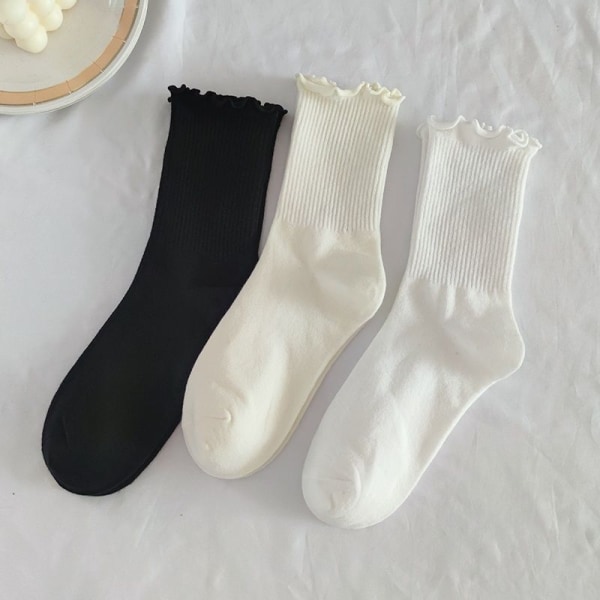 3 Pairs of women's summer solid color cotton breathable odor-proof stockings