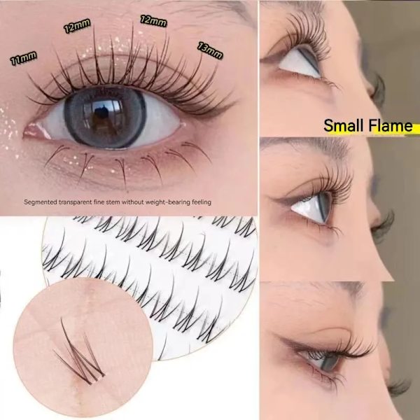 2 Boxes Of False Eyelashes Super Natural Single Cluster False Eyelashes 11-13mm Hybrid Soft And Lightweight For Everyday Wear