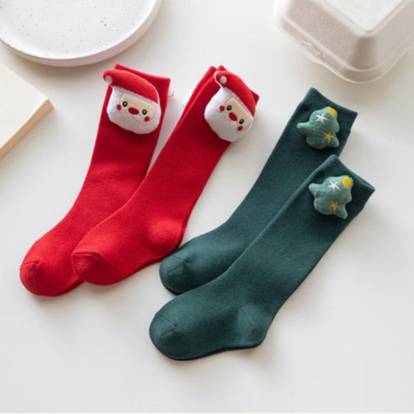 5pairs  Baby Kid Knitted Cotton Socks Winter Christmas Socks Children Xmas Gift Stocking