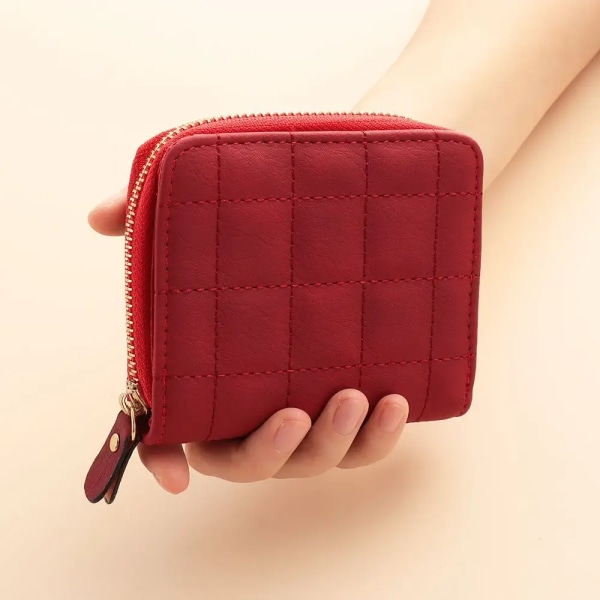 Women's Short Wallet Leather Bifold Zipper Clutch Card Holder Ladies Small Handbag Coin Purse
