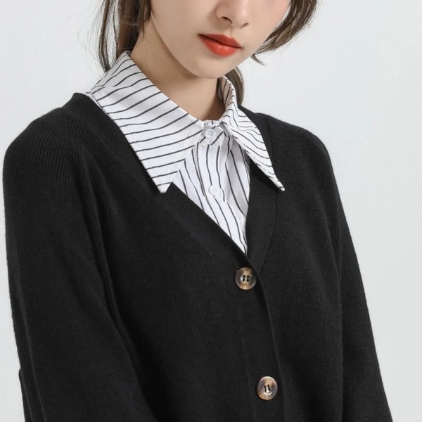 New Lapel Fake Collar Vintage Detachable Shirt Collar for Women Blouse Sweater False Collar Lapel Top Neckwear Ties