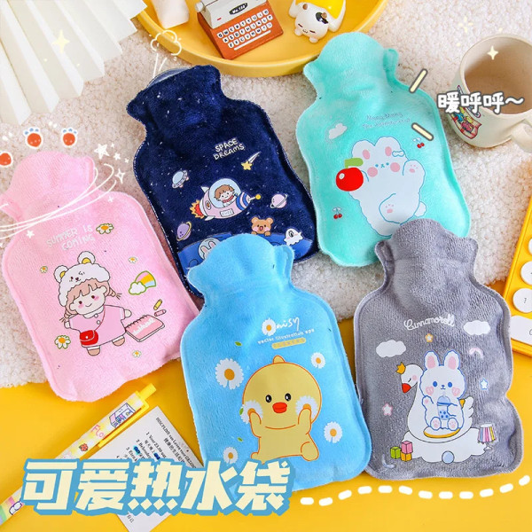 Cartoon Plush Water Injection Hot Water Bag Cute Mini Hand Warming Treasure for Girls to Keep Warm and Apply to Their Stomach