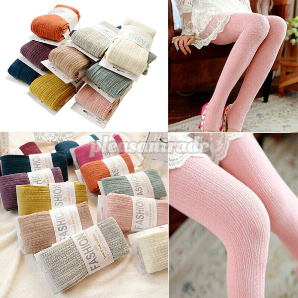 Woolen Yarn Knitted Footed Tights Pantyhose Winter Warm Stretch Stockings Women