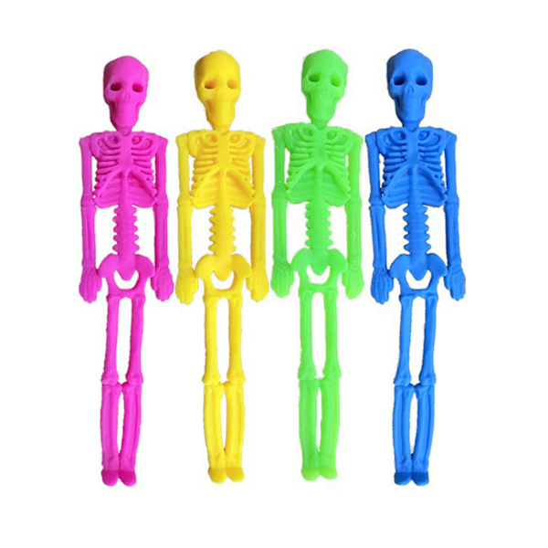 Skeleton Halloween Stretchy Decompression for Kids Set of 4 Lightweight