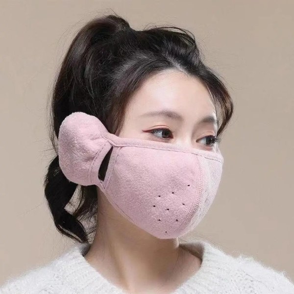 Fashion Winter Cold-proof Earmuffs Fleece Mouth Cover Warm Masks Ear Warmer Breathable Windproof Mouth Cover Outdoor Earlap