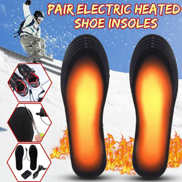 USB Heated Insoles Heated Shoe Inserts Heating Soles Winter Shoes Pads-