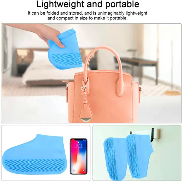 Silicone outdoor shoe cover Latex riding rain boots Cover Reusable dust cover waterproof thick non-slip wear-resistant foot cove