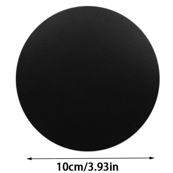 10cm Round Solid Color Drink Coffee Tea Cup Mats Water Proof Leather Coaster Cup Holder Mat Heat Resistant Table Protector Pad