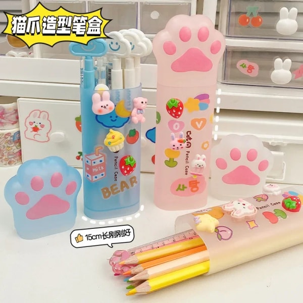 Cat Paw Pencil Case Trousse Scolaire Pencil Box Cute Stationery Pen Case Estuche Lapices School Supplies Pencil Cases For Girls