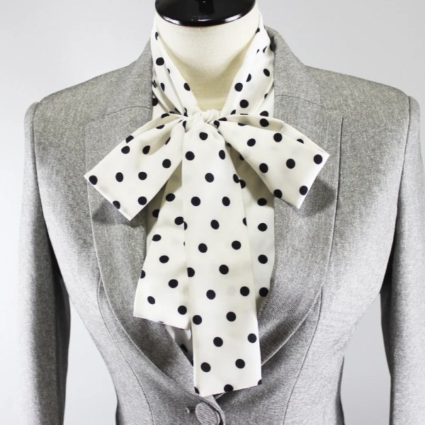 Sitonjwly Womens Bowknot Stand Fake Collar Ladies Polka Dots Removable Detachable Collars for Suits Half-Shirt False Collars