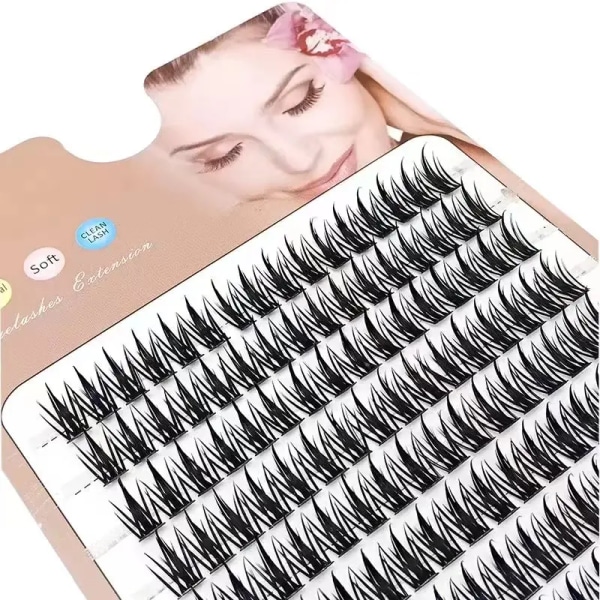 New Lashes Clusters DIY Individual Clusters Lash Extension Natural Lashes Soft Ribbon Segmented False Bundles Eyelashes Hotting