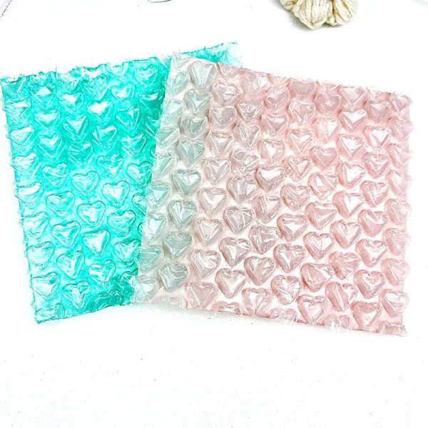 10pcs Bubble Envelope Bags Plastic Love Heart Shaped Mailers Protective Wrap Shockproof Bag Foam Cushioning Gift Packing