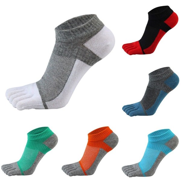 5pairs  Socks Stockings Trainer Workout Breathable Comfy Cotton Daily Five Toe