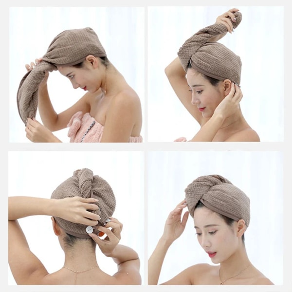 Womens Hair Drying Hat Quick-dry Hair Towel Cap Hat Bath Hat Microfibre After Shower Dry Hair Hat Cap Bathing Accessories Tool