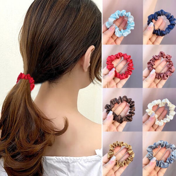 1Pcs Silky Scrunchies Set Ponytail Holders Hair Ties Hair Rings Rope For Women