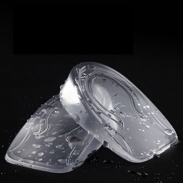 Transparent Silicone Heel Inserts for Taller Appearance Reusable Shoe Lifts