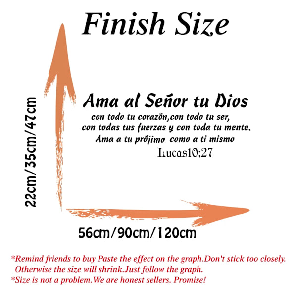Spanish Christian Bible Verse Lucas 10 27 Wall Sticker Love The Lord Your God Strength Mind Wall Decal Living Room Vinyl