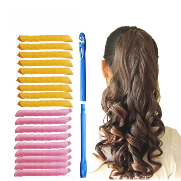 2 Set Snail Shaped Hair Rollers Not Waveform Spiral Curls Hair Curler Soft Hair Curler Magic DIY Hair Rollers Hair Styling Tools