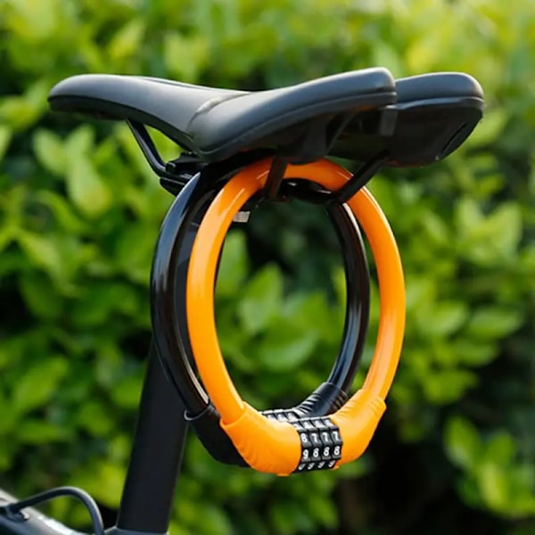 Bike Lock 4 Digit Code Combination MTB Road Bicycle Security Lock Bicycle Equipment Anti-theft Ring Lock Cycling Accessories