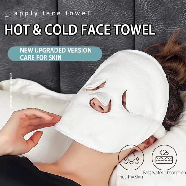 Facial Towel White  Beauty Salon and Hot Cold Compress Mask Thickened Coral Fleece Face Towel Absorbent Beauty Fit Facial Round
