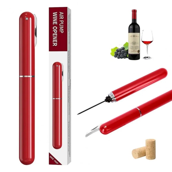 Air Pressure Wine Opener  Durable Portable Air Pump Wine Cork Remover with Foil Cutter  No Damage Air Pressure Bottle Opener