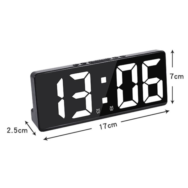 Lighting Number Clock Night Light Alarm Clock LED Digital Electronic Clock.Large
