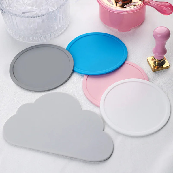 New Silicone Cloud Shape Circular Pad Minimalist Lacquer Sealing Wax Demolding Pad