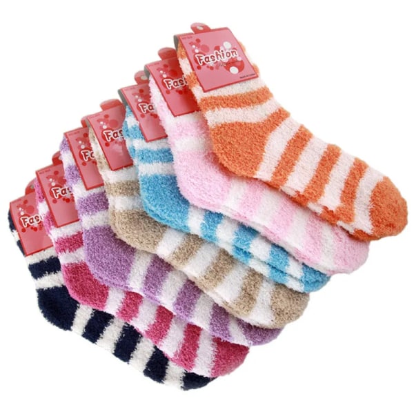 5pairs/Lot Winter To Keep Warm Coral Fleece Fashion Able Sweet Candy Colors Baby Socks Boy /girls Socks