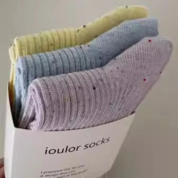 5pairs Winter Thicken Cashmere Wool Women Socks Solid Color Thermal Long Sock Lady Girls Casual Mid Tube Socks Cotton Warm Sox