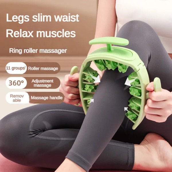 Round Massager Roller For Waist Abdominal Muscles Ring Leg Clip Stovepipe To Clear The Meridian Portable Cellulite Massage