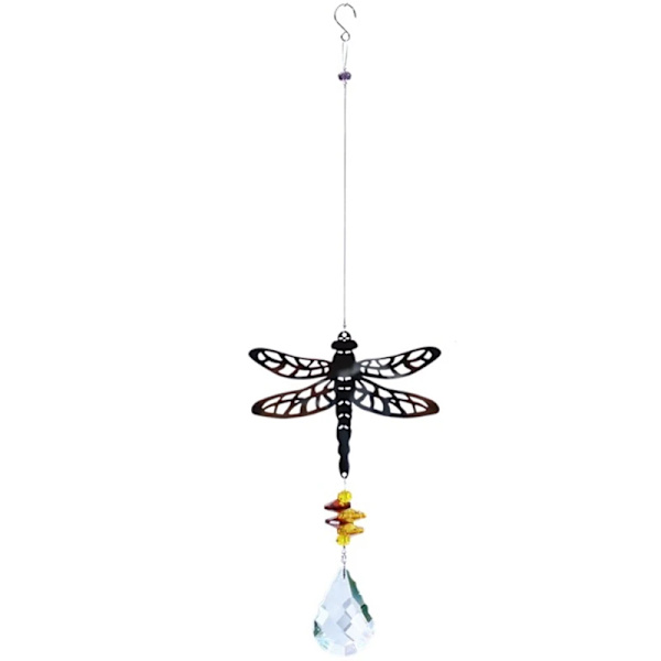 Crystal Garden Suncatcher Butterfly Hummingbird Dragonfly Owl Christmas Tree Hanging Pendant Ornament Wind Chimes for Window