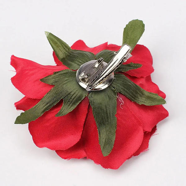 Fashion Hot Sale Rose Flower Hairpin Brooch Bridal Wedding Bridesmaid Party Artificial Rose Hair Clip Hair Accessories