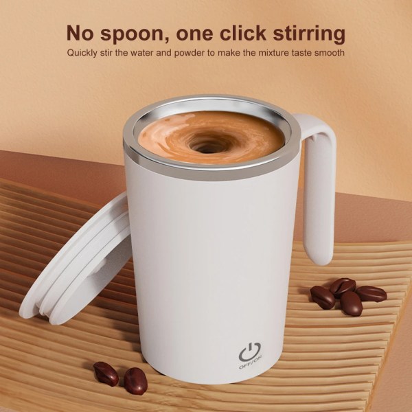 Electric Coffee Mixing Cup Automatic Stirring Milk Mug Stainless Steel Rotating Magnetic Water Cups Usb Charging Milkshake Cup