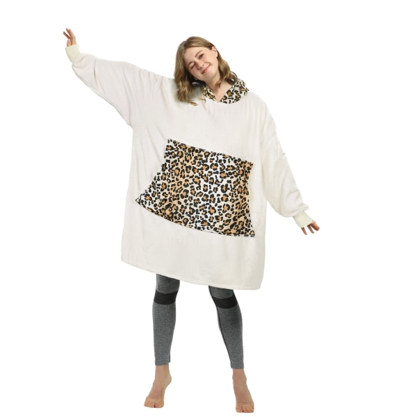 Wearable Blanket Reversible Oversized Warm Blanket Hoodie Sweatshirt Adult Size