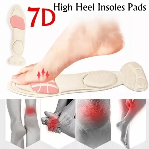4pcs Memory Foam Insoles Women High-heel Shoes Insoles Anti-slip Cutable Insole Comfort Breathable Foot Care Massage Shoe Pads