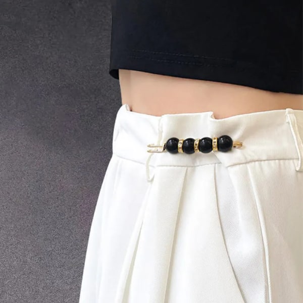 Women Waist Tighting Clip Safety Pin Brooch New Pearls Pin Brooch Sweater Cardigan Buckle Brooches Jewelry Gift