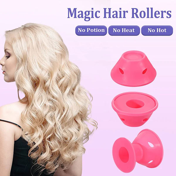 10Pcs Bell Hair Rollers Heatless Hair Curlers No Heat Soft Silicone Mushroom Heatless Curls DIY Styling Tools & Accessories