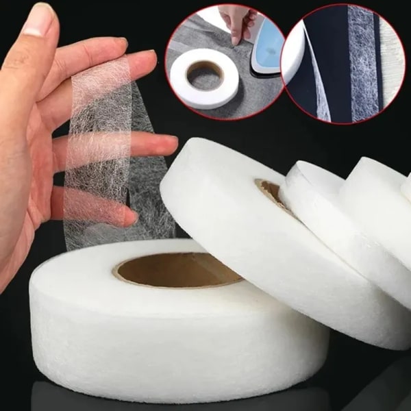 64m White Double Sided Interlining Sewing Accessory Adhesive Tape Cloth Apparel Fusible Interlining DIY Accessories Patchwork
