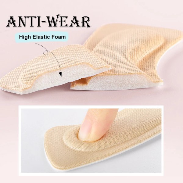 5 Pairs Heel Insoles Patch Pain Relief Anti-wear Cushion Pads Feet Care Heel Protector Adhesive Back Sticker Shoes Insert Insole