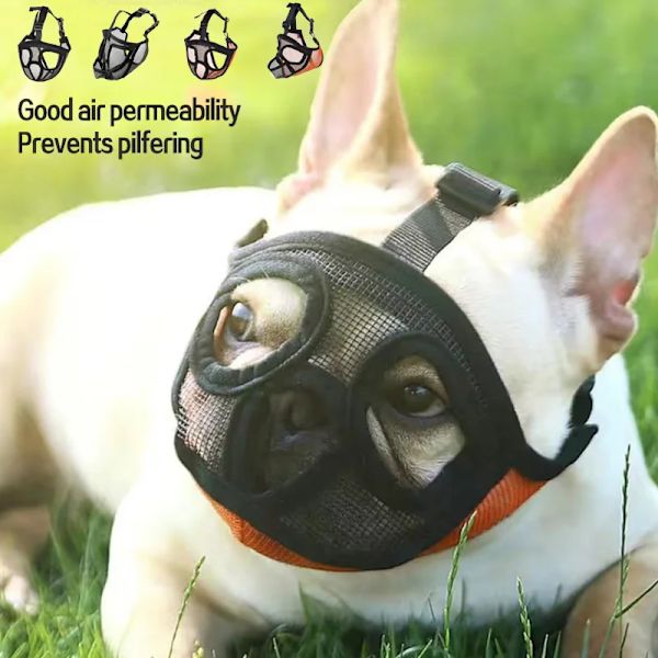 Pet Dog Muzzle Medium Large Dogs Pitbull Golden Retriever  Anti Stop Barking Supplies Dog Mouth Guard  Adjustable French Bulldog