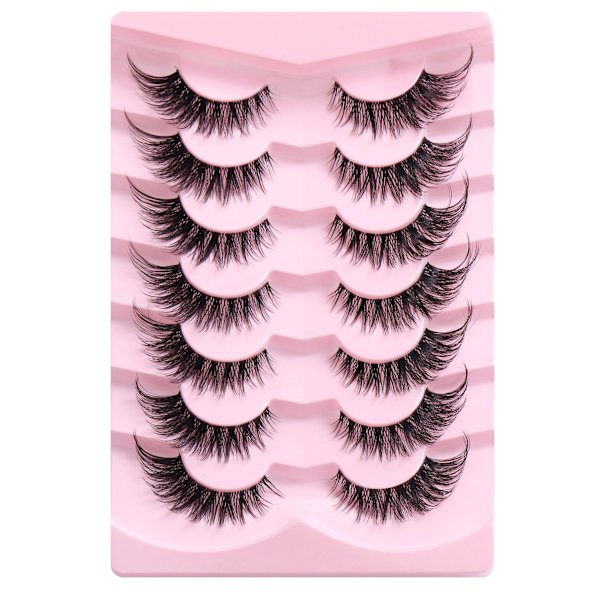 Fox Eye Eyelashes Cat Eye Lashes Winged End Eye Elongated Eyelashes Fluffy Soft Natural Long Faux Mink Fake Lashes Faux Cils