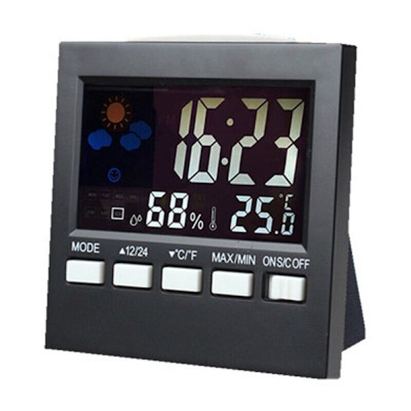 Digital Thermometer Hygrometer Humidity Temperature Indoor Outdoor Watch Meter-