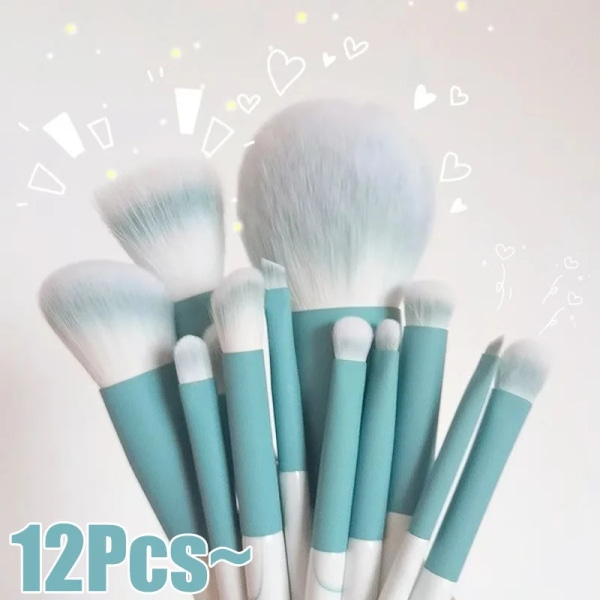 New 12Pcs Professional Make Up Brushes Soft Portable Makeup Eyebrow Eye Foundation Brush Set Beauty Makeup Kit Tools Wholesale