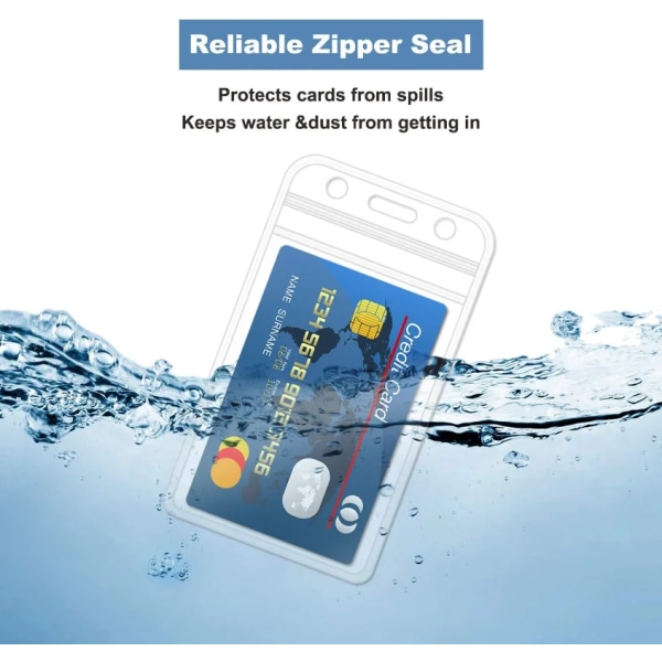 20/5Pack Waterproof Transparent Card Holder Plastic Protector Case Business Bus Bank Credit Card Protector ID Card Badge Holders