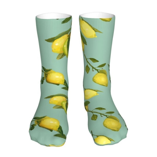 Unisex Lemon Painting Socks 3D Colorful Athletic Sport Novelty Socksdd111