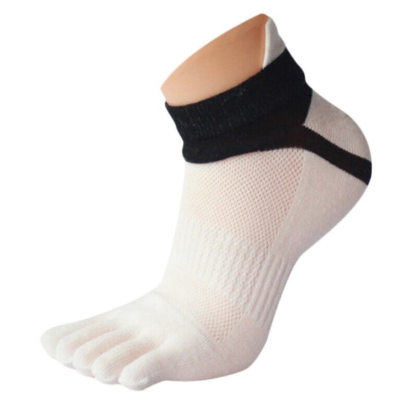 Men Short Tube Mesh Elastic Breathable Sweat Absorbing Five Finger Running Socks