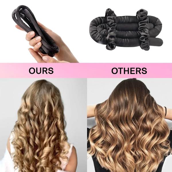 Heatless Curling Rod No Heat Silk Curls Ribbon Heatless Wave Rod Headband Lazy Curls Sleeping Soft Curling Hair Styling Tool