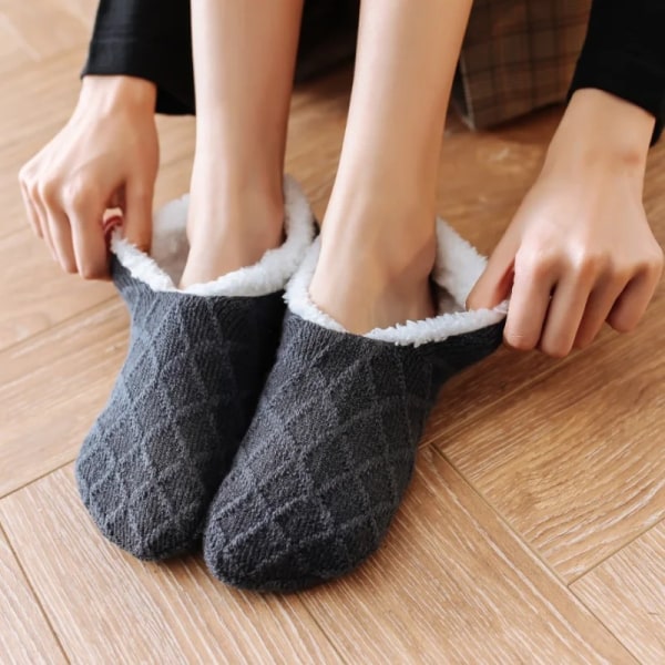 Winter Thick Woolen Socks Women Thicken Warm Home Bedroom Socks Slippers Men Non-slip Foot Warmer Snow Socks Calcetines Mujer